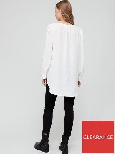 Womens Longline Tunic - White. UK 8 **** Ref V442