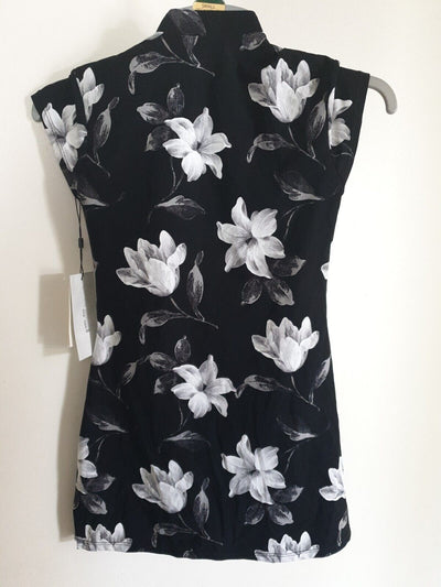 Balneaire Queen Swimwear Black/white Floral Dress Size L Ref A5