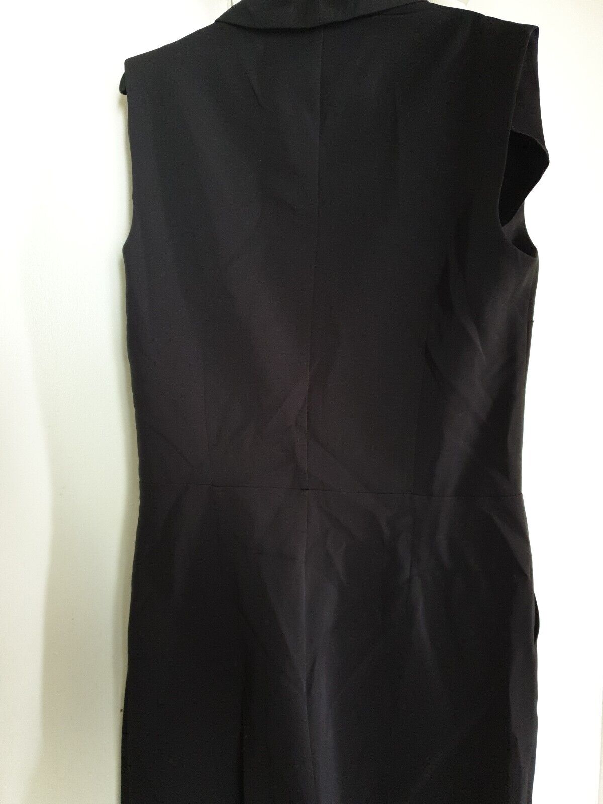 Marmuri Black Plunge Sleeveless Jumpsuit Uk12 Ref Hv19