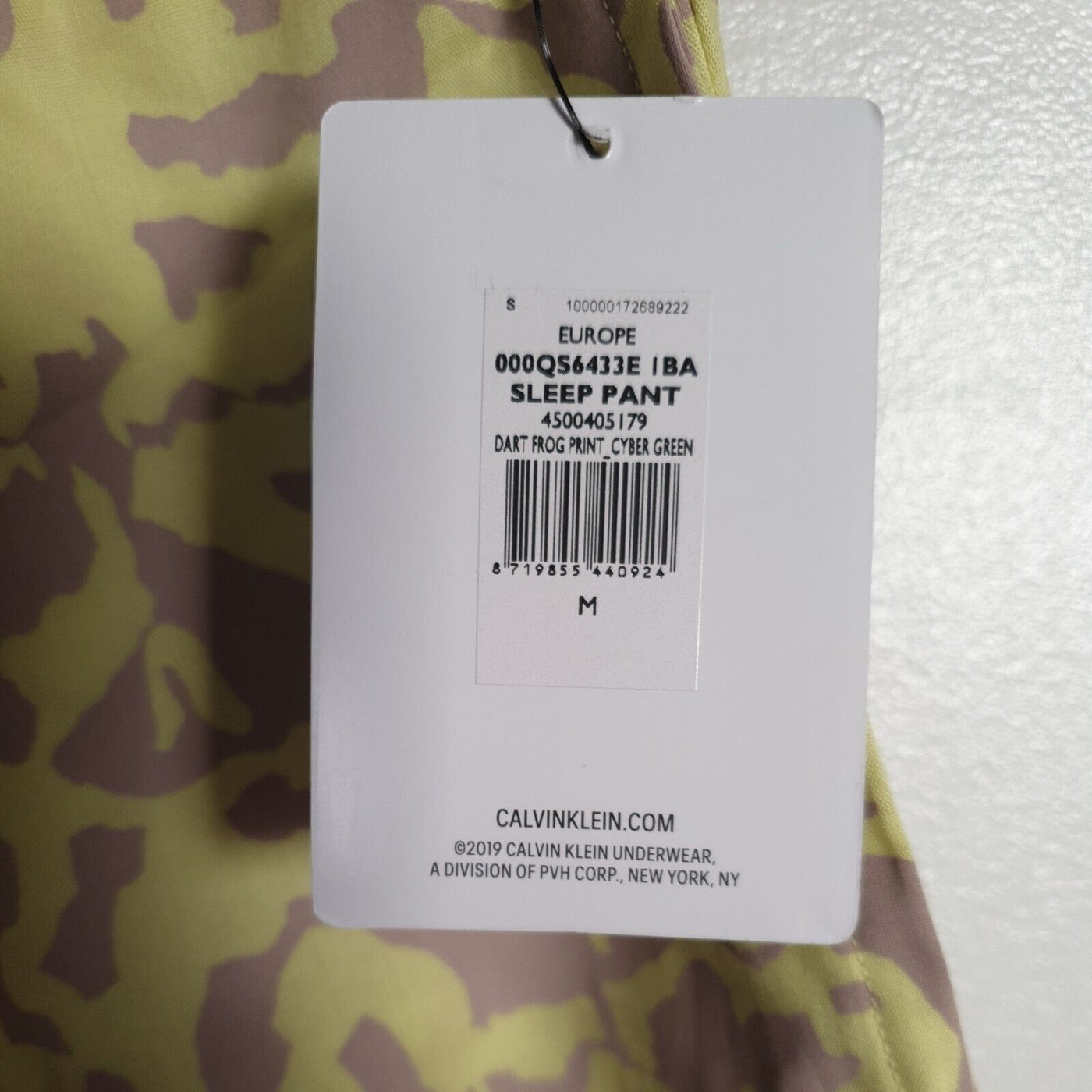 Calvin Klein One Sleep Pant Cyber Green Size M****Ref V522