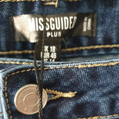 Missguided Plus Sinner Jean W Seam Detail Blue Uk18****Ref V106