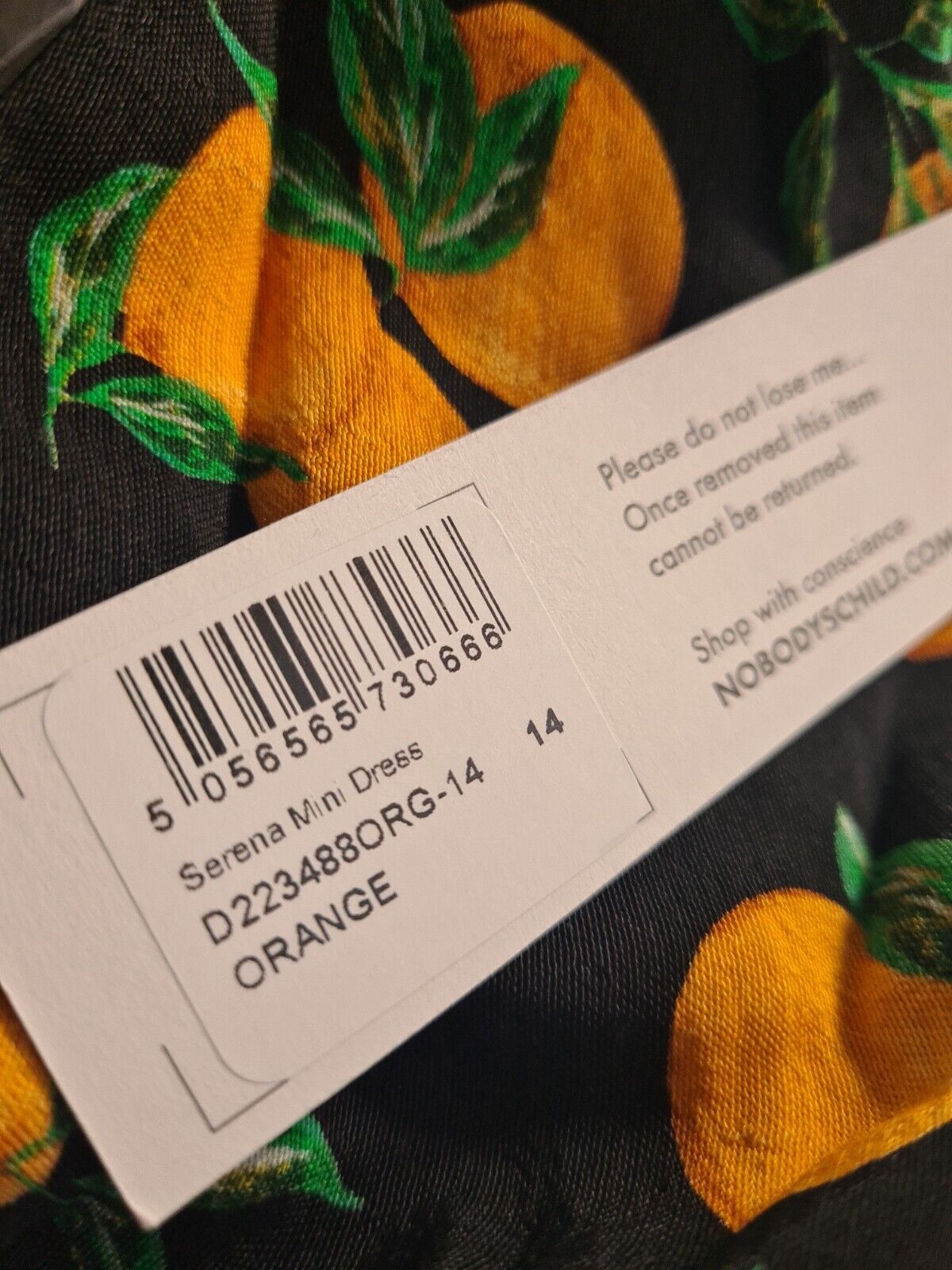 Nobody's Child Serena Mini Dress. Oranges. Size UK 14 **** V84