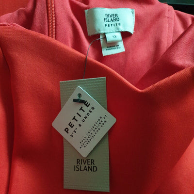 River Island Petite Occasion Dress Red Uk12****Ref V317