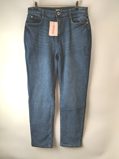 Missguided Jeans Straight Leg Womens - Blue. UK 14 ****Ref V234