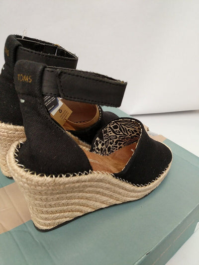 Toms Marisol Black Wedge. UK 3 ****RefVS1