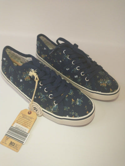 Fatface Lola Floral Print Trainer - Navy. UK 4.5 **** Ref VS1