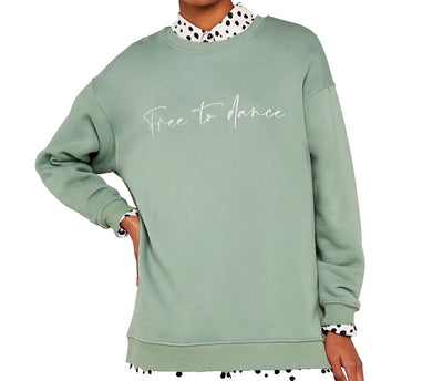 Apricot Free To Dance Mint Oversized Sweatshirt Size 8