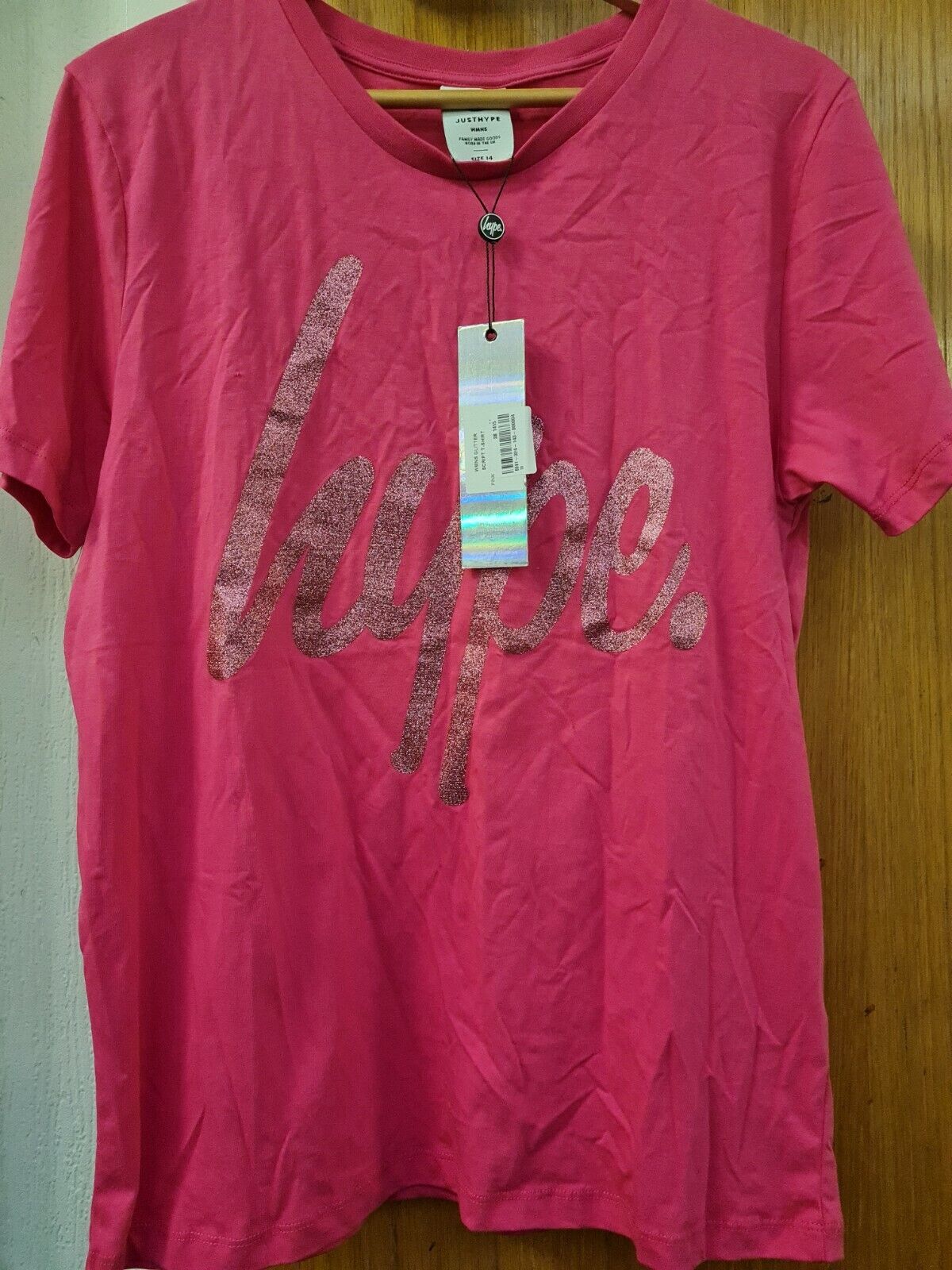 Justhype Pink Tshirt Size 14 Ref B5