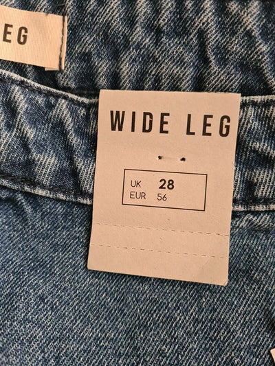 Yours Wide Leg Loose Fit High Rise Jeans. Dark Blue. UK 28. ****V295