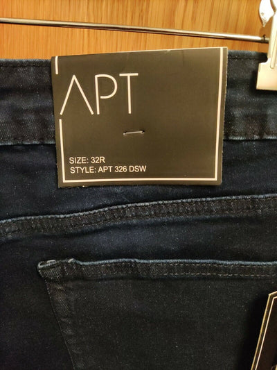 APT Jeans. Men's Size 32R. Blue. Super Stretch Skinny. Ref Hv17