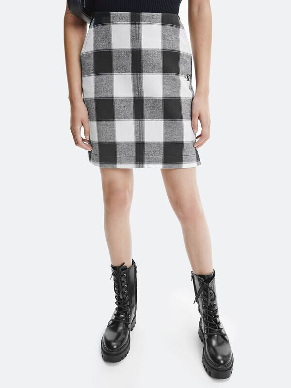 Calvin Klein Jeans Mono Plaid Mini Skirt Size Medium **** RH1