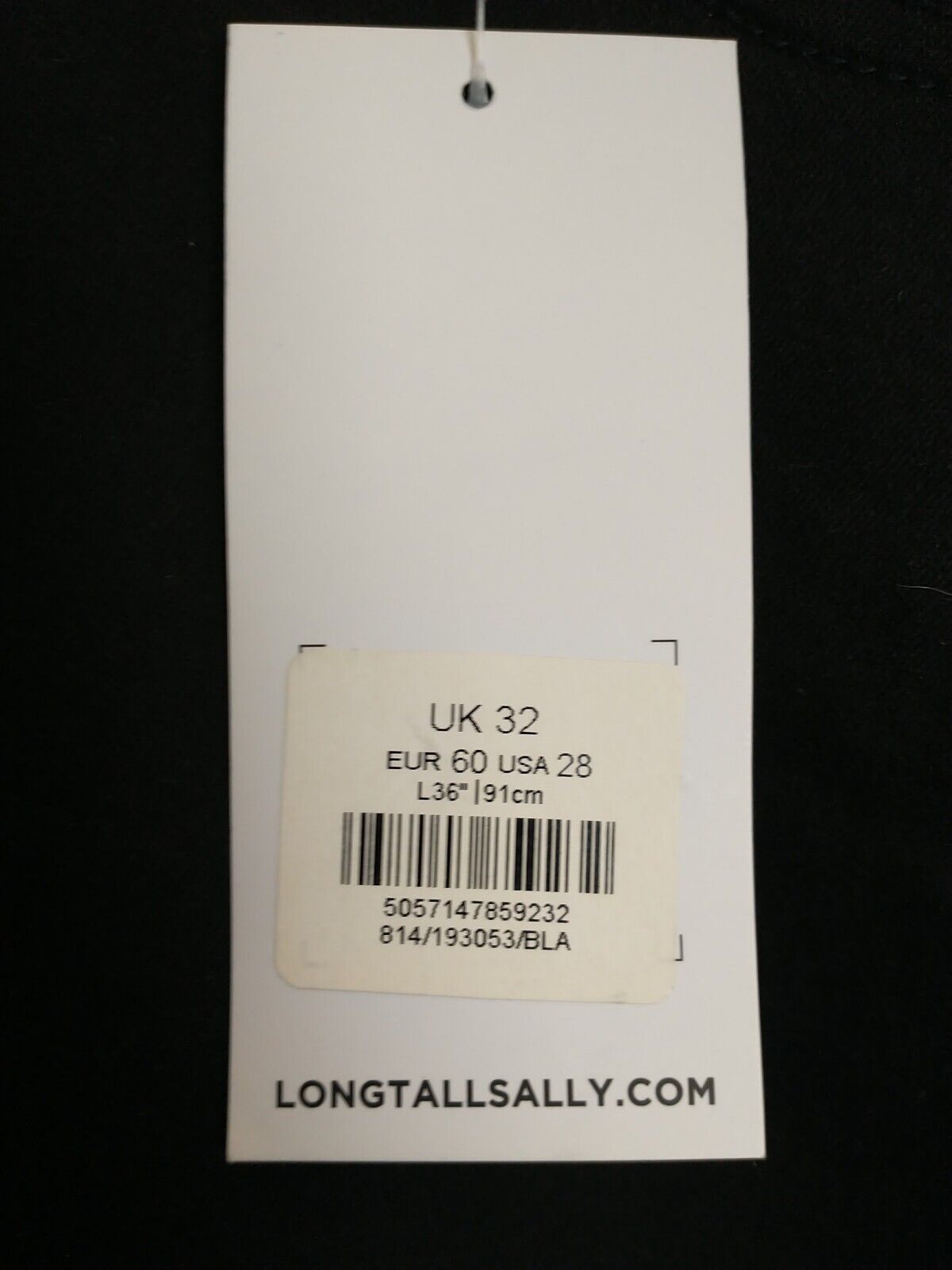 Long Tall Sally Straight Legged Jeans. Black. UK 32. ****V36