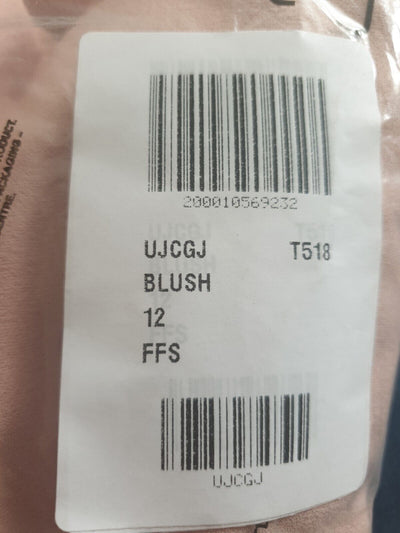 Quiz Blush Scuba Crepe 3/4 Sleeve Wrap Midi Dress Size 12  *** SW4