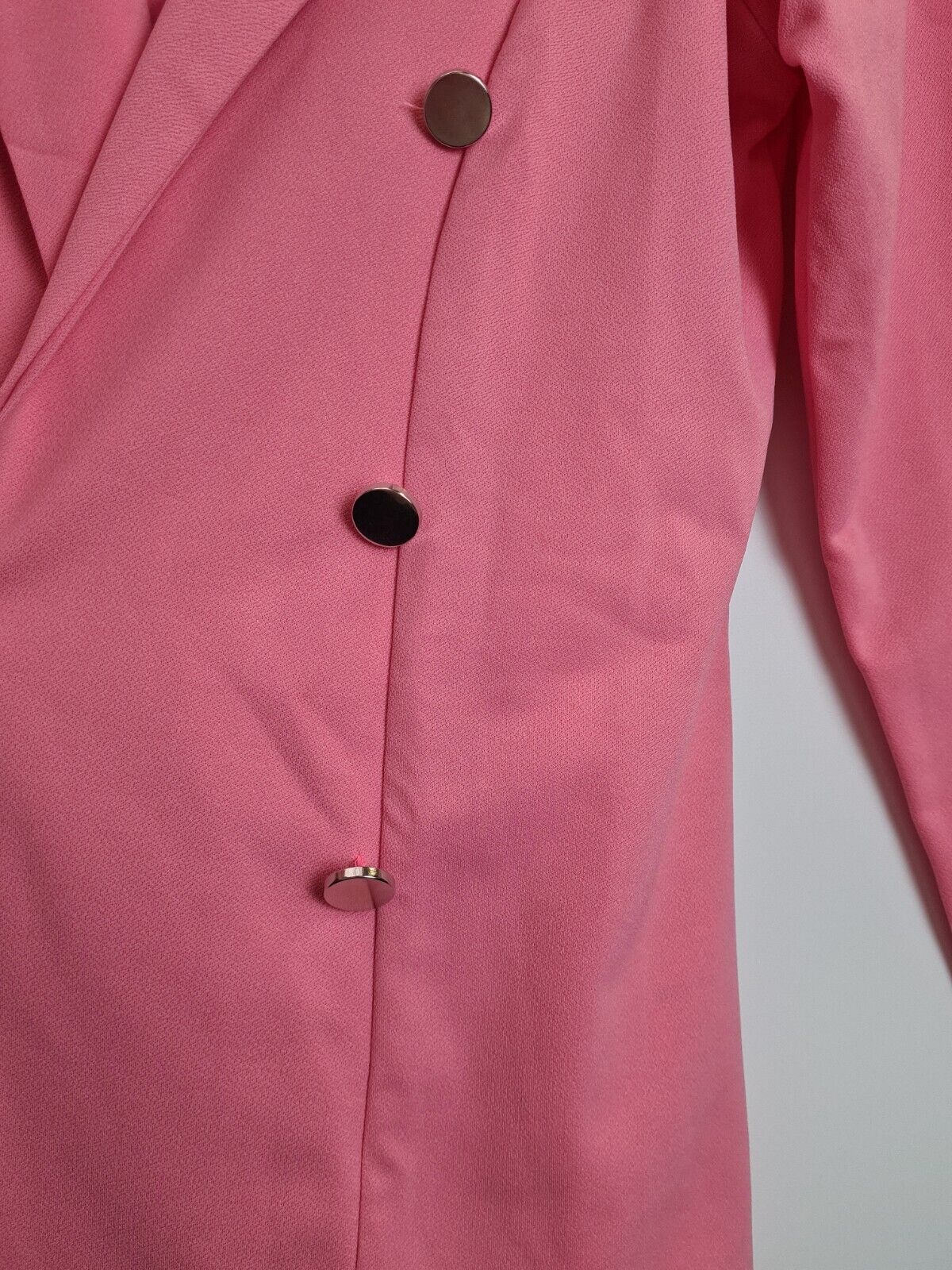 Quiz Pink Scuba Crepe 6 Button Blazer Size 12 **** V262