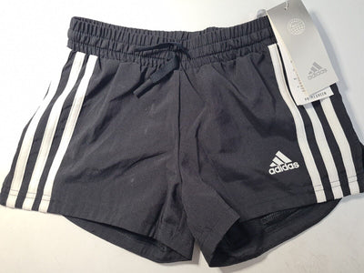 Adidas Designed To Move 3 Stripe Black Shorts Size 7-8 Years **** V226