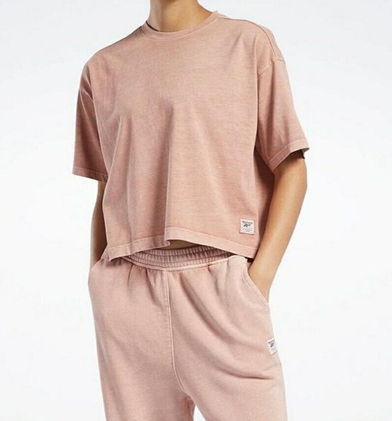 Women's Reebok Classics Classics Natural Dye Cropped T-Shirt UK XS****Ref V499