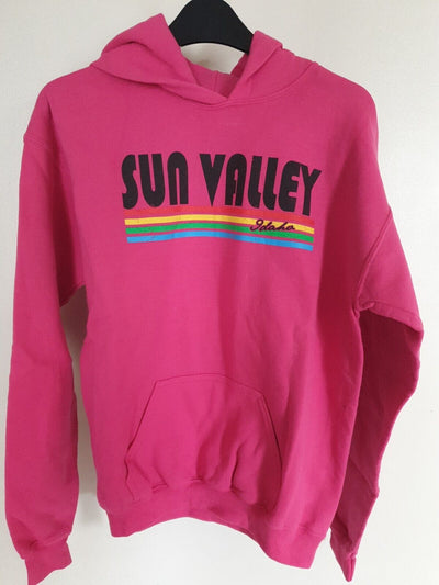 Gildan vintage Sun Valley Pink Hoodie Youth XL Ref E2