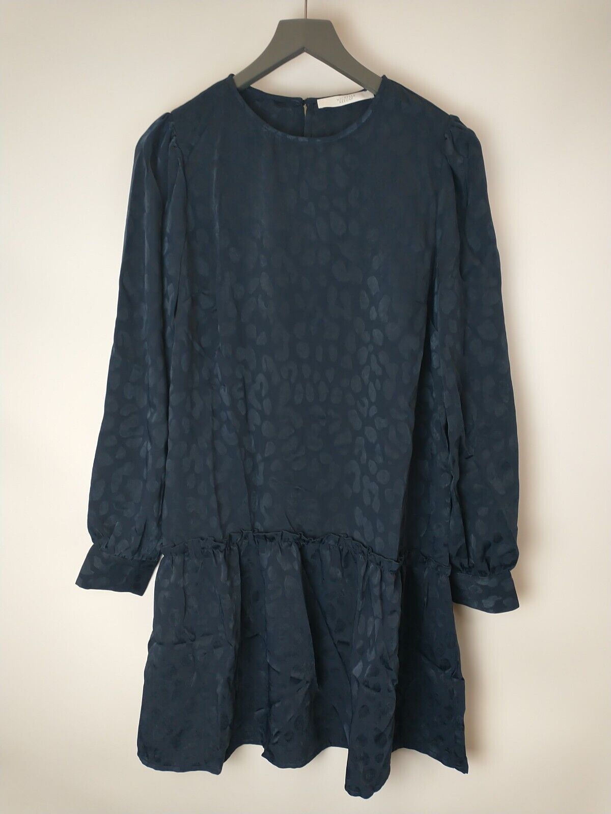 Michelle Keegan Jacuard Tiered Dress - Navy. UK 12 **** Ref V54