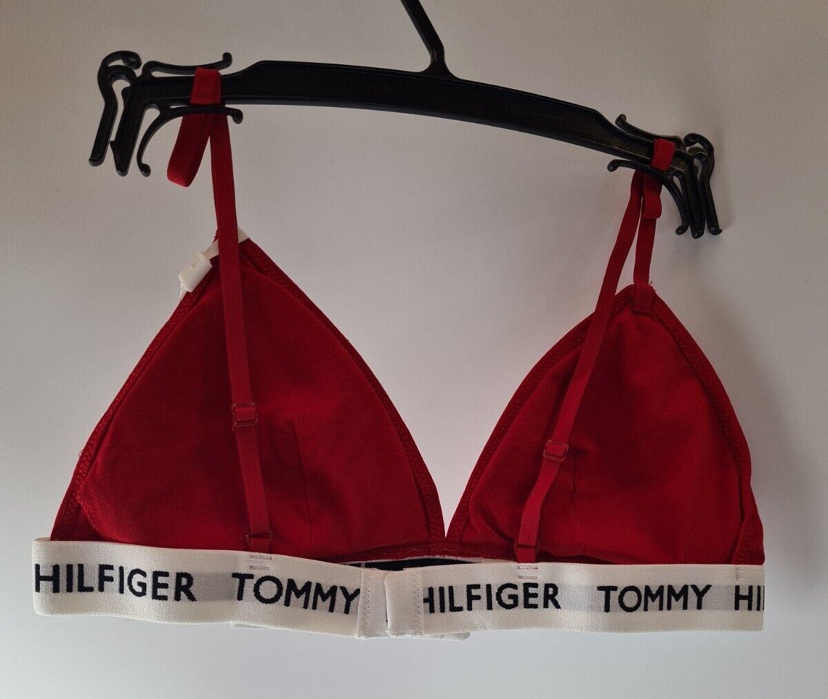 Tommy Hilfiger Padded Triangle Bra Tango Red UK Medium **** V31E