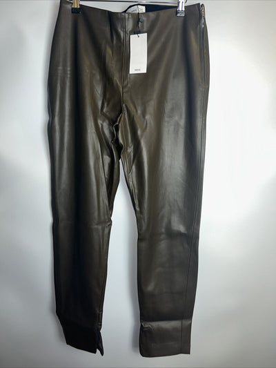 MNG Leather Trousers - Brown. UK 12 **** Ref V223