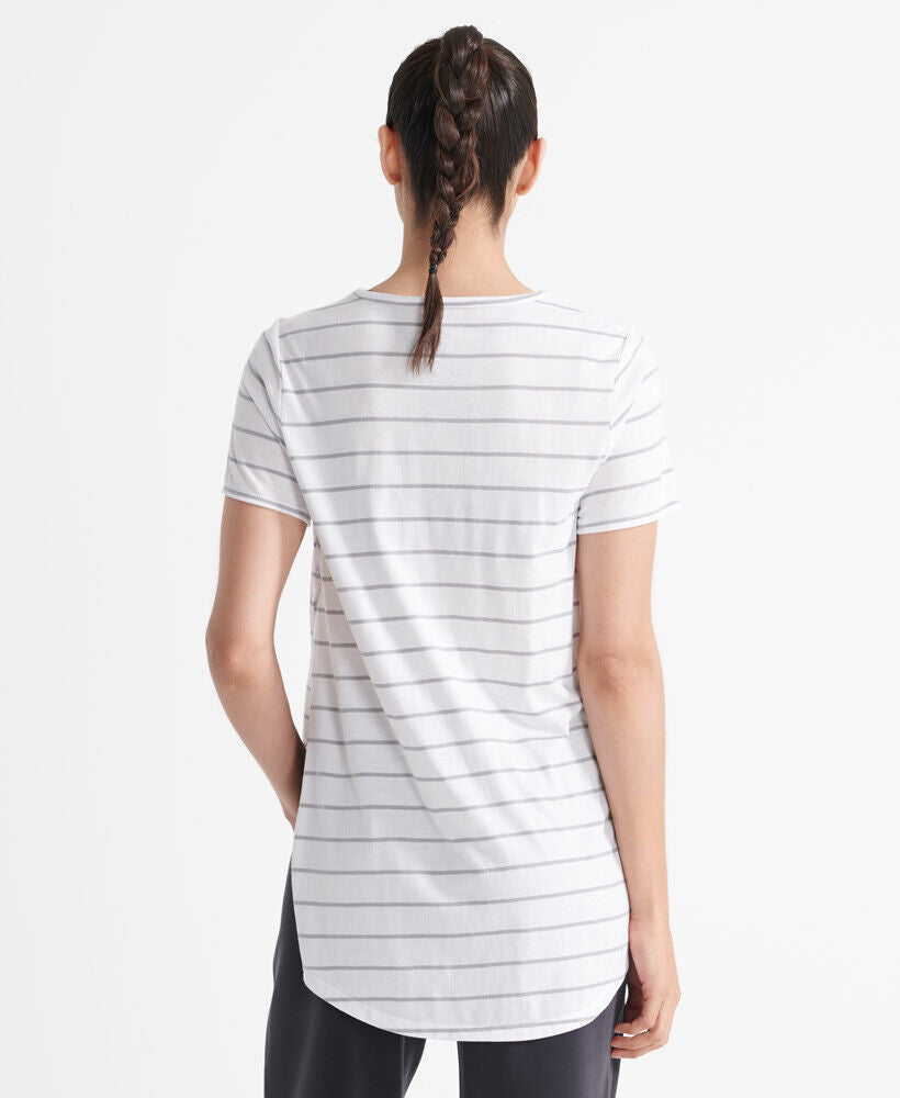 Superdry Flex Long Line T-Shirt Size 10/Small ** V516
