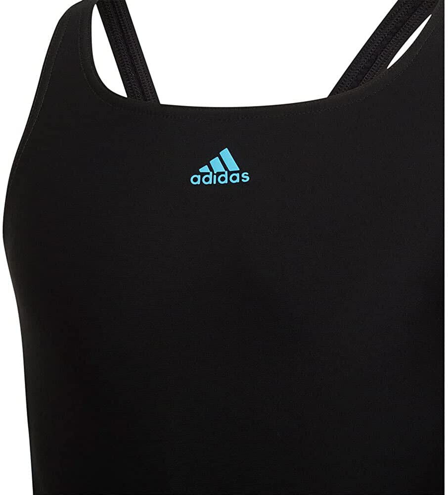 Adidas Girl's Yg Cb 3s Suit Black Swimsuit Size 7-8 Years **** V353