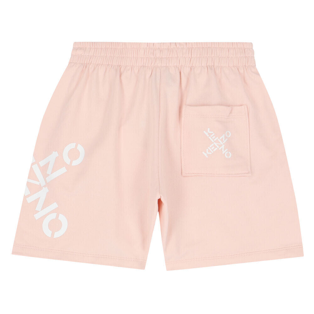 KENZO KIDS Girls Pink Logo Shorts Size 12 Years ** V513