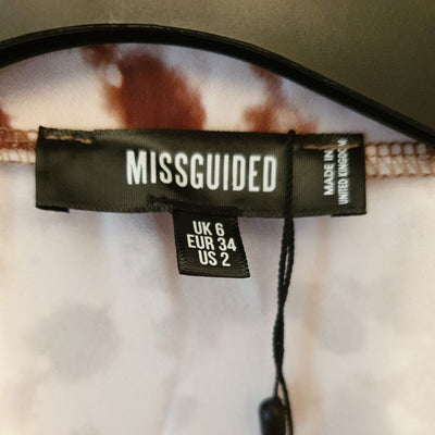 Missguided Brown Dip Back Shirt Size 6****Ref V67