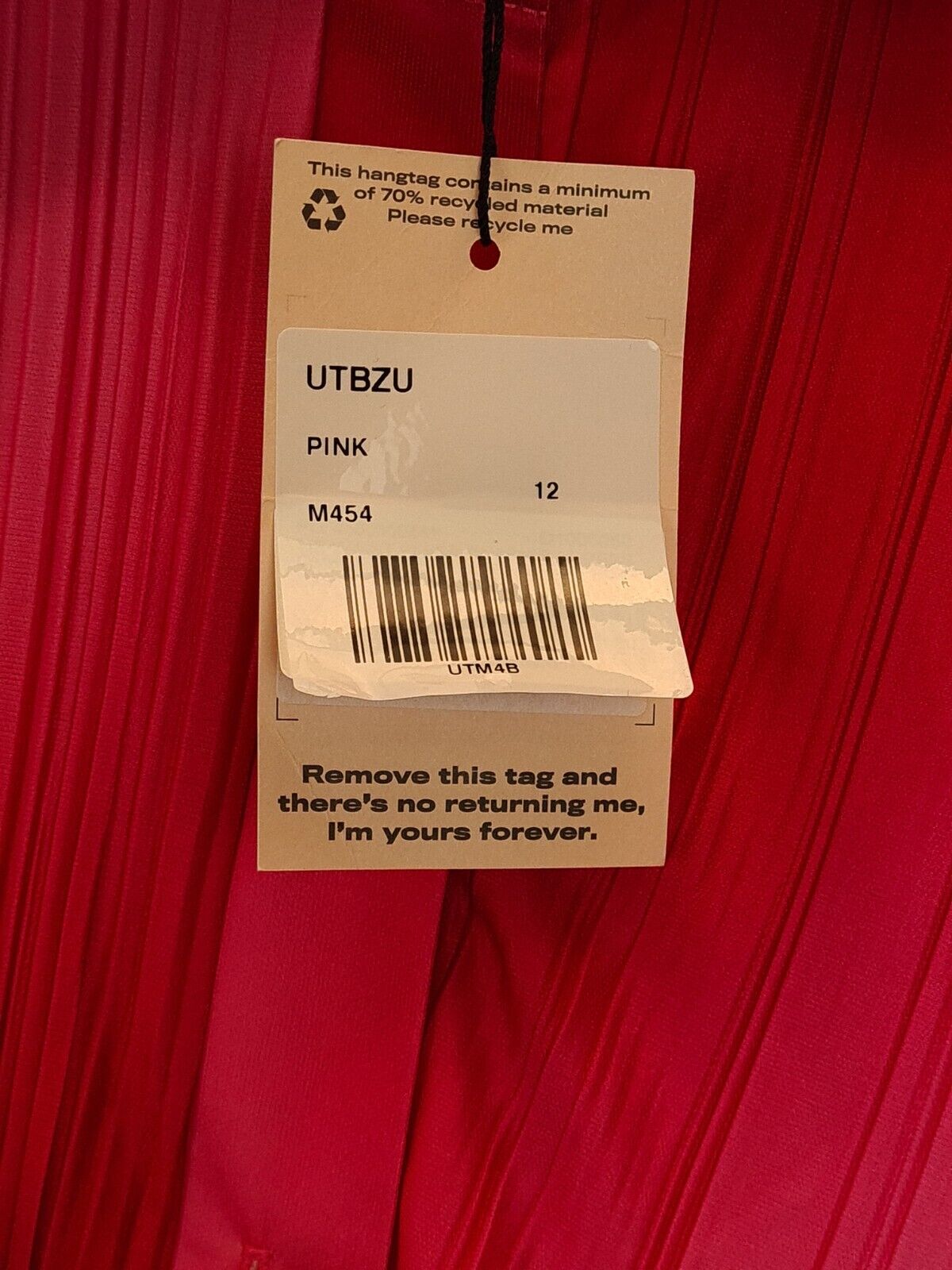 Missguided Tie Waist Shirt Dress Ombre Pink Size UK 12 **** V28