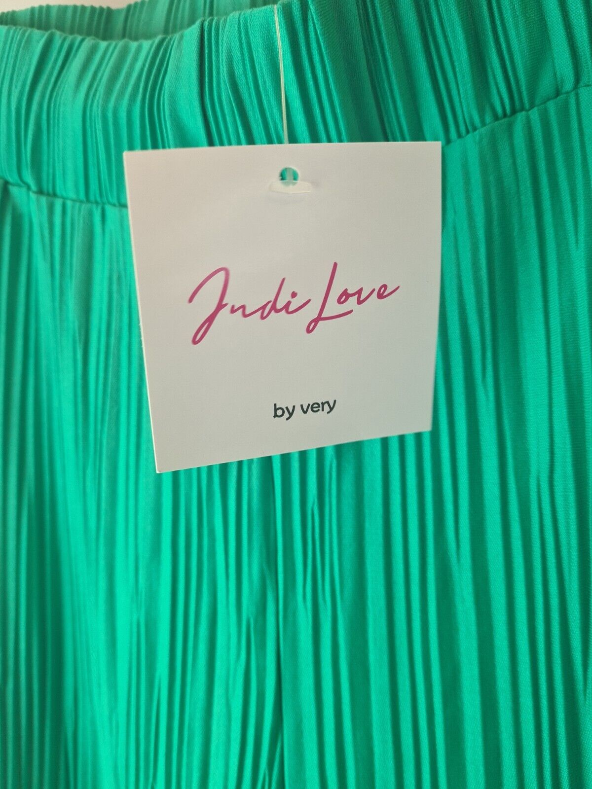 Judi Love Plisse Green Wide Leg Trousers Size 22 **** V351