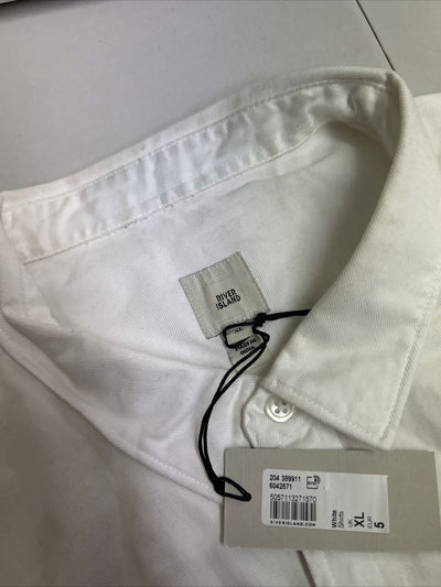 River Island Long Sleeve 1 Pack Regular Shirt - White. UK XLarge
