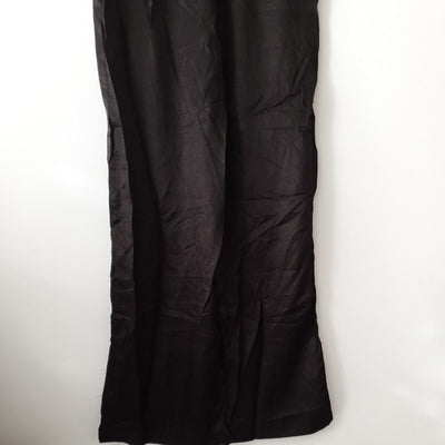 Vila Black Satin Elasticated Waist Trousers Size 8****Ref V40