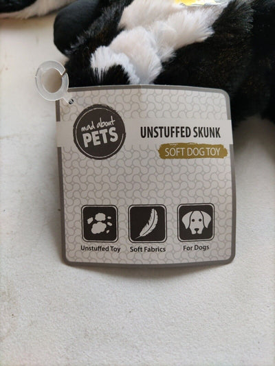 Mad About Pets Unstuffed Skunk Dog Toy. Ref B1