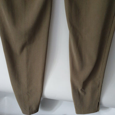 Long Tall Sally Sage Green Stretch Ribbed Slim Leg Trouser UK 12 ****Ref V251