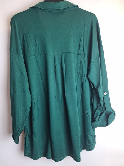 Womens Green Button Up Shirt Size 12 **** V299