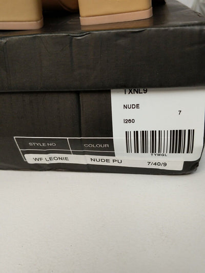 Raid Wide Fit Leonie Platform Heeled Sandal Nude Size UK 7 **** VS1