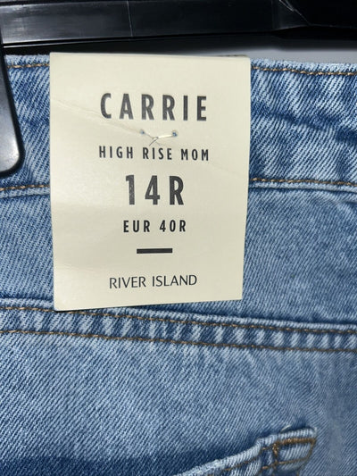 River Island Petite Carrie High-Rise Mom Jeans. Size UK 14R**** Ref V58