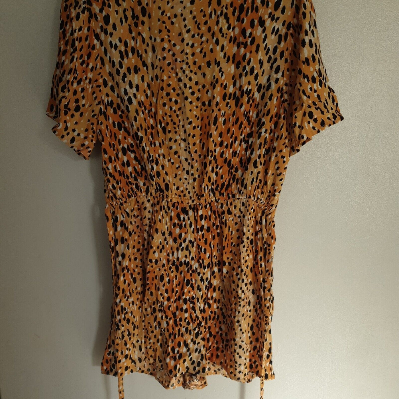 River Island Cali Tripper Animal Print Shirt playsuit UK 10 ****Ref V249