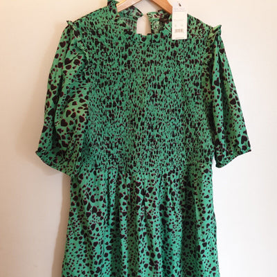 New Look Green Hillary Shired Mini Dress Green Uk18****Ref V362