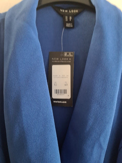 New Look Sleeveless Tuxedo Dress Blue Size 12 BNWT Ref ****V502