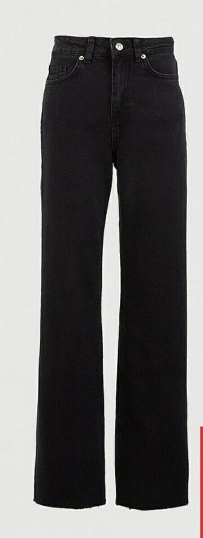 Michelle keegan Wide Leg Denim Jeans Black Uk12****Ref V419