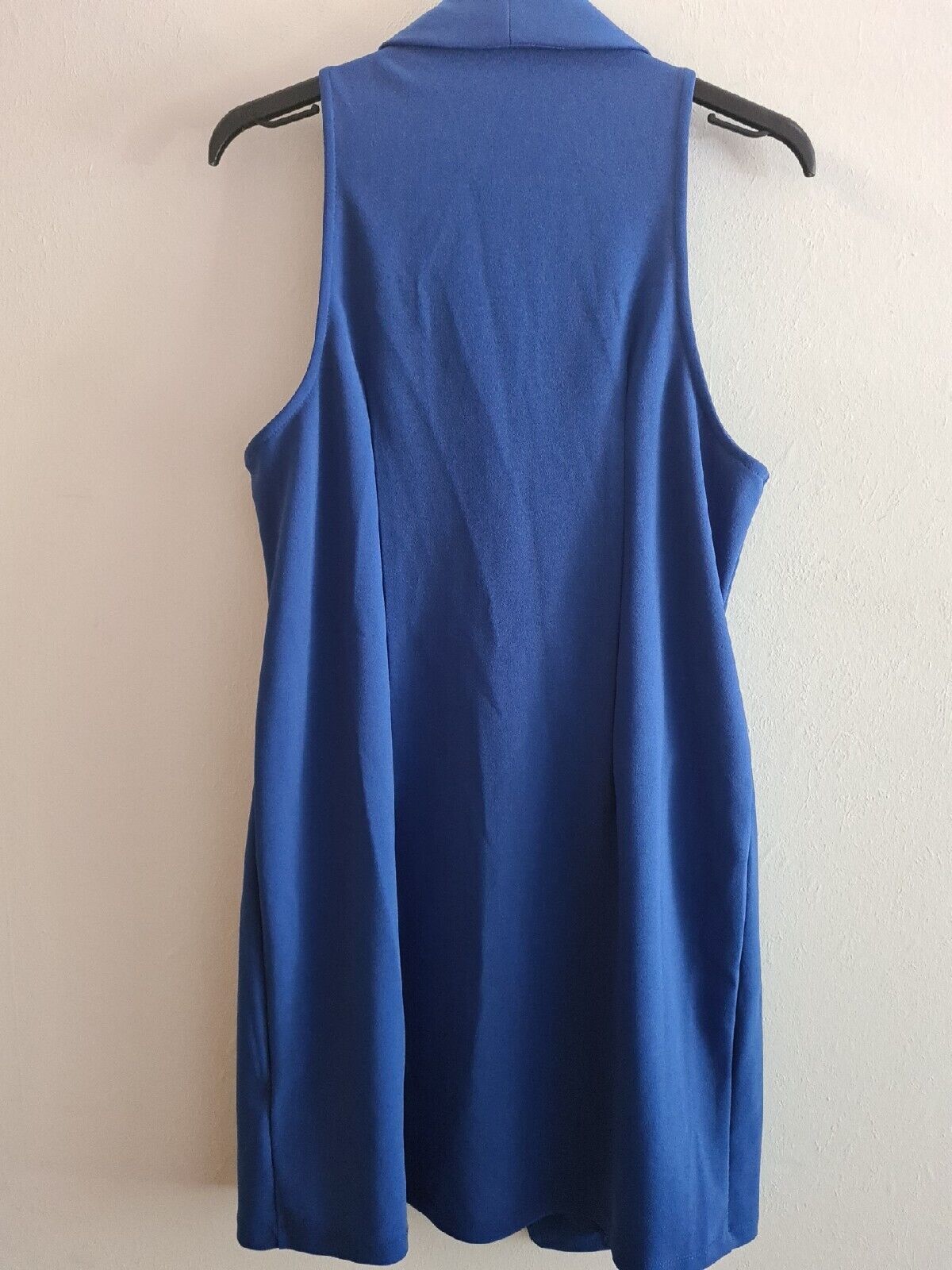 New Look Sleeveless Tuxedo Dress Blue Size 12 BNWT Ref ****V502