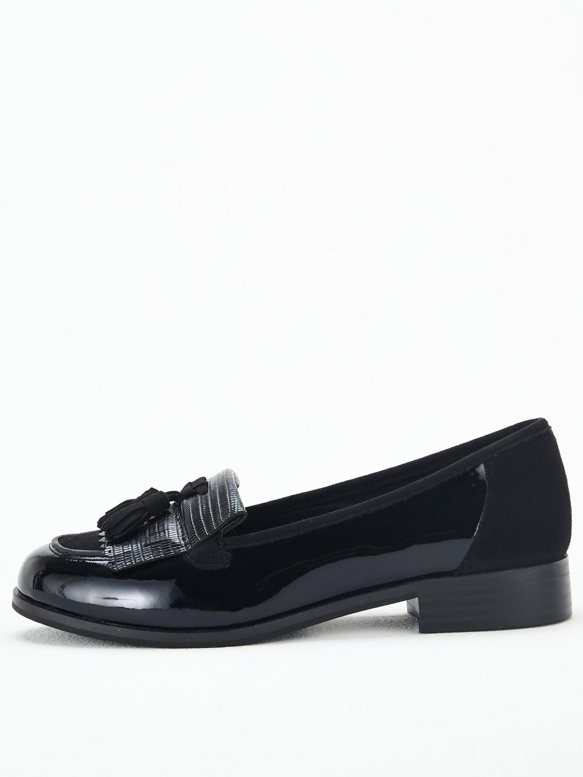 Wide Fit Tassel Loafers - Black. UK 3. ****VS1