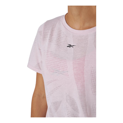 Reebok Ts Burnout Tee Frober Pink Size 1XL *** V437