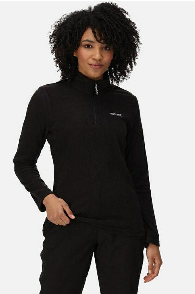 Regatta sweetheart Quarter Zip Fleece Black Uk16****Ref V420