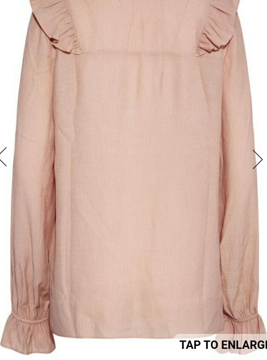 Long Tall Sally Pale Pink Frill Blouse Uk12****Ref V550