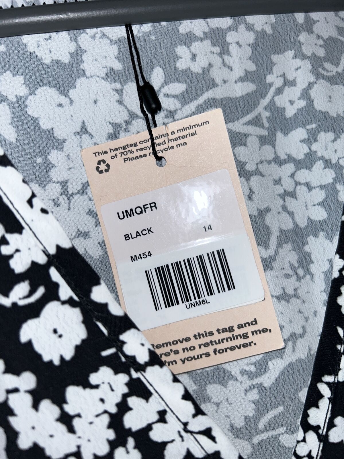 Missguided Black/White Wrap Dress. UK 14 ****Ref V164