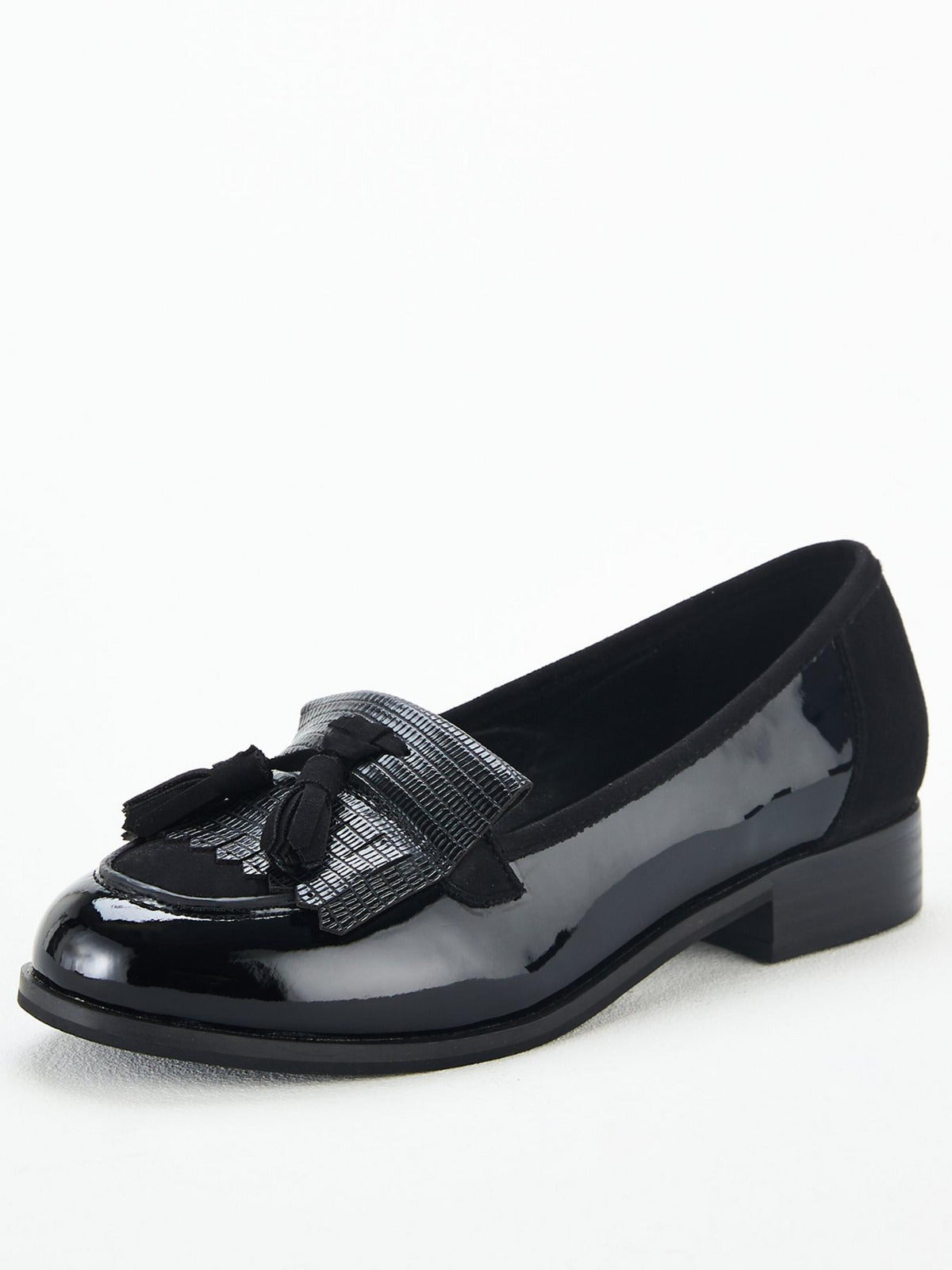 Wide Fit Tassel Loafers - Black. UK 9. (Q4VQA) ****VS1