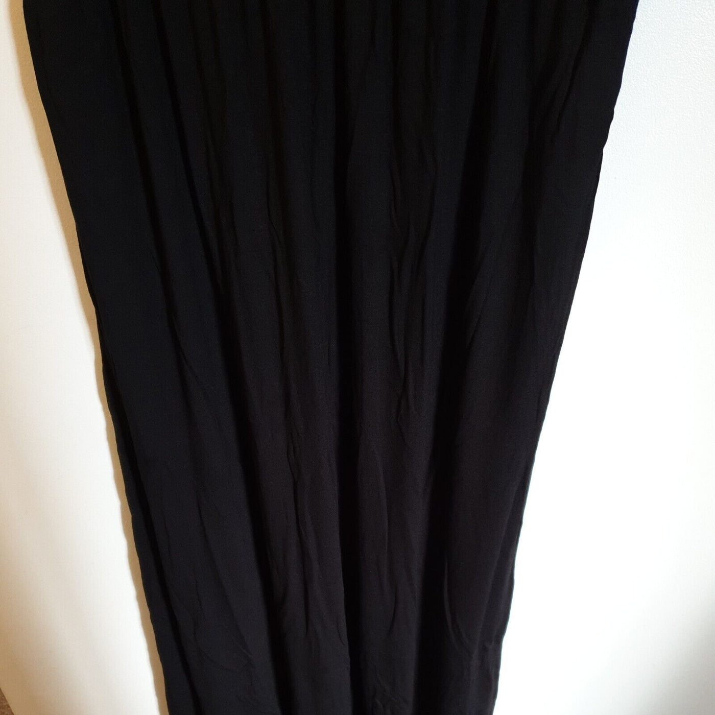 LTS Black Maxi Dress Round Neck Short Sleeve Uk14****Ref V270