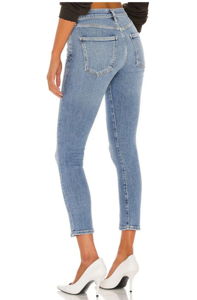 Agolde Toni Mid-Rise Straight Jean - Precipice. UK Size 28